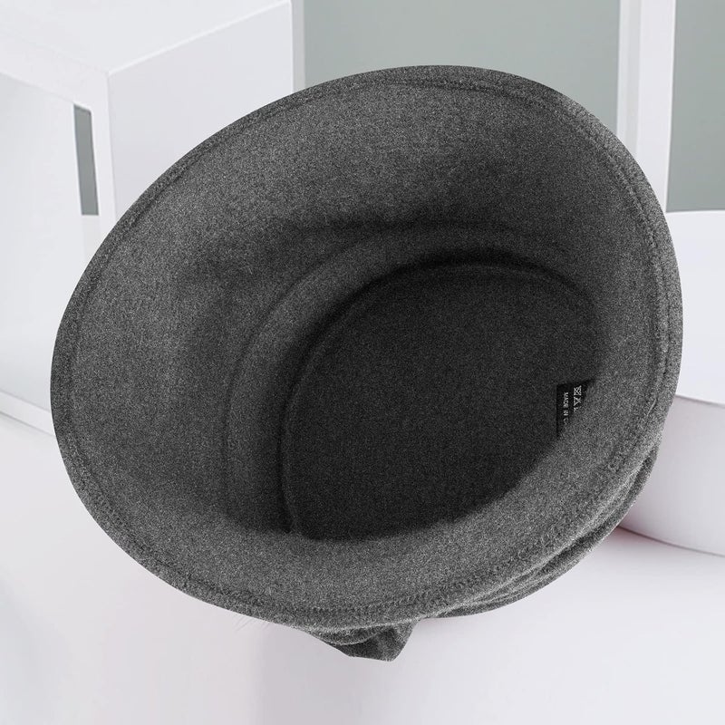 Sumolux Women Beret Hat French Vintage Floral Wool Dress Cloche Classic Winter Hat 1920s - Image 5